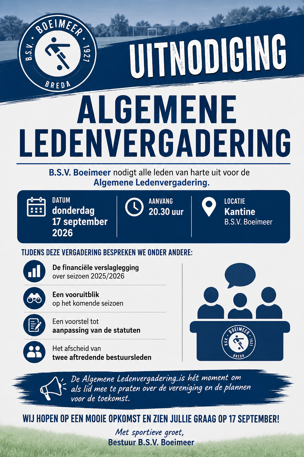 Oproep en uitnodiging ALV - Boeimeer draait niet vanzelf. Boeimeer zijn we samen.